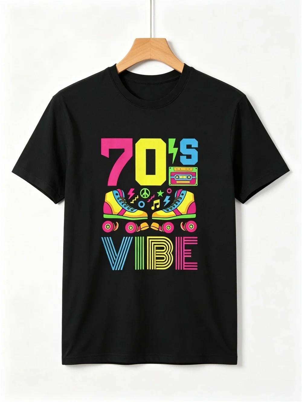 70S Vibe 1970S Fashion Theme Party Graphics Womens Mens T-shirt Unisex